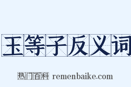 玉等子反义词是什么意思的图片